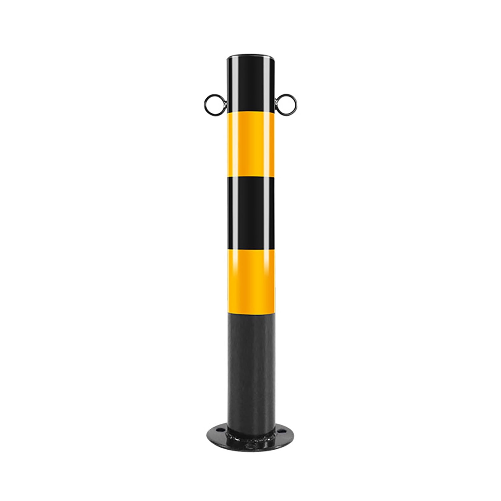 YNBSHGAA Reflective Traffic Safety Bollards with Anchor Bolts for Driveway and Parking Control Solutions,1pcs - Yellow-600mm/23.6in