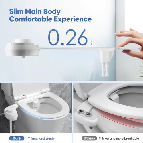 Miniatura 4 de Sendeluz Bidet Para Wc, Bidé Accesorio Para Inodoro Boquillas Dobles Retráctiles Autolimpiables Ultrafino Adaptador Bidet Para Bidet No Eléctrico Para Inodoro Presión De Agua Ajustable