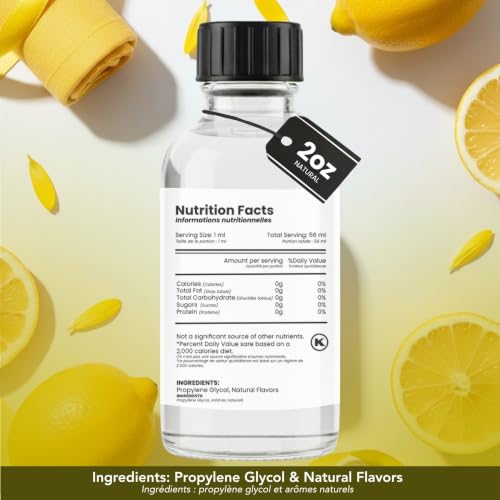 Image of Dolce Flav Lemon Extract, Natural Flavors, for Drinks, 2oz