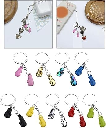 Veloshine Mini Boxing Glove Keychain, Sports Themed Keyring, Car Keys Pendant