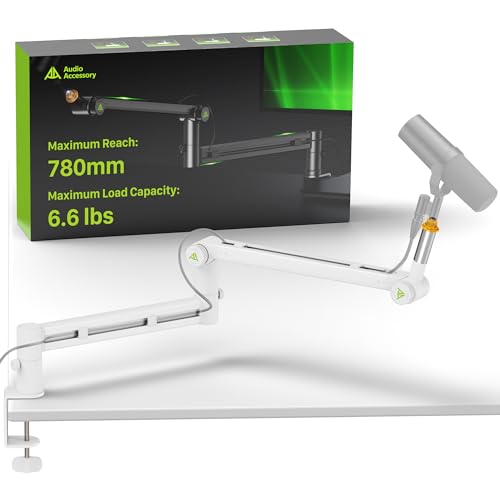 AA AUDIO ACCESSORY �}�C�N�A�[�� ���[�v���t�@�C�� �Ɖ������b�h �d���}�C�N�Ή��݌v �}�C�N �A�[�� �ő�ω׏d3kg �M�A�@�\�ɂ�艺����h�� Shure SM7B/SM7dB/MV7+ Blue Yeti HyperX �R���f���T�[�}