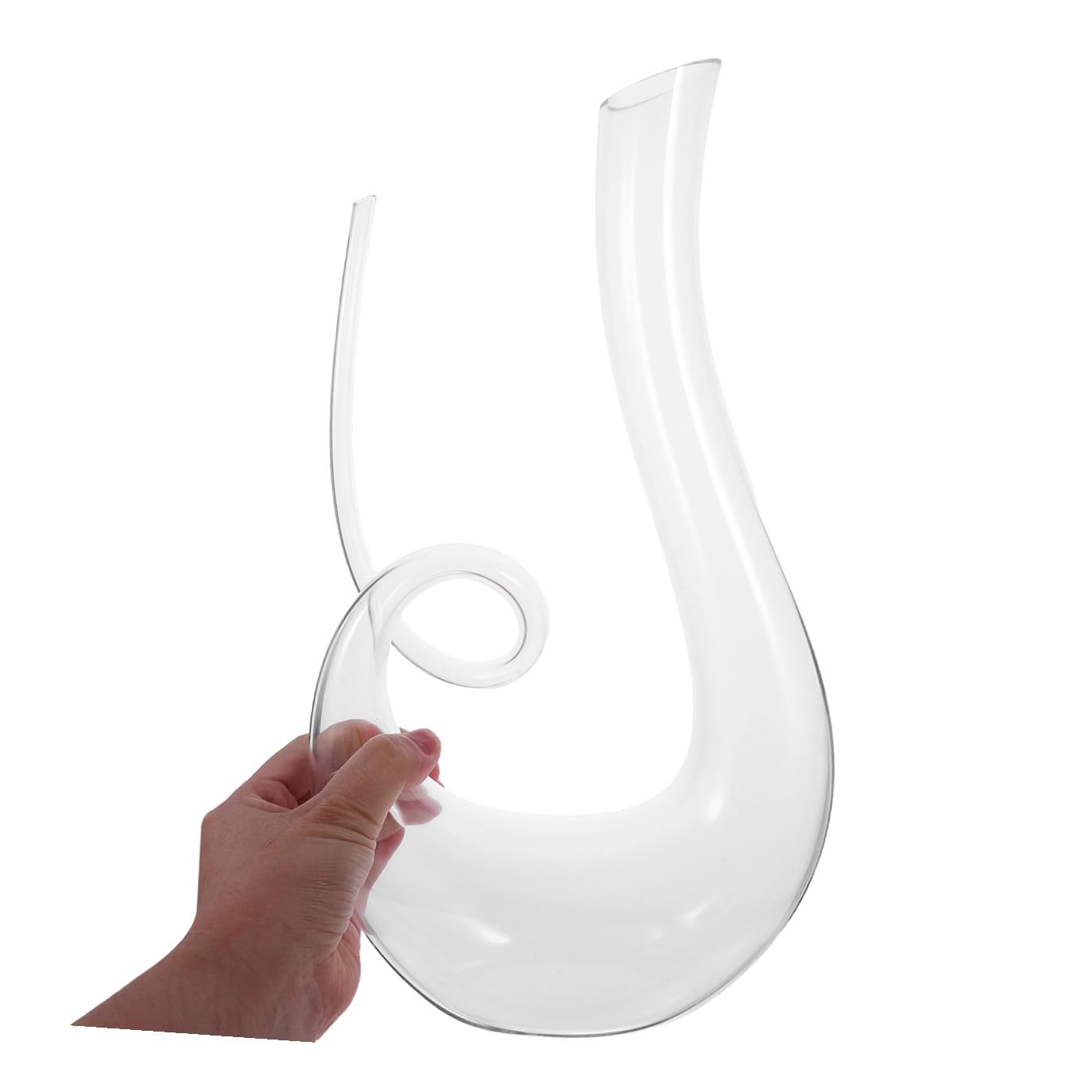 Decanter per Vino in Cristallo Trasparente 1300Ml Caraffa per Vino Rosso Aeratore Integrato Accessorio per Servire Bevande in Casa Ristorante e Bar