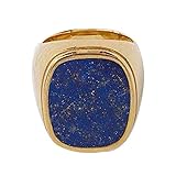 lapis rings for sale US-Größe: 6., 7., 8. Selia Lapis Lazuli Ring Fashion Gold Glossy Ladies Girls \' Aristokratische Romantische steirische Ring Temperament Ornament,White,L