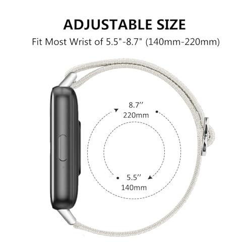 Image of Tobfit Nylon Strap for Samsung Galaxy Fit 3 (Watch Not Included), Flexible Premium Elastomer Nylon Adjustable Watch Band for Galaxy Fit3 2024 SM-R390 Men & Women