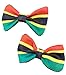 Handmade African Colors Cloth Hair Bows, Vibrant Colors, Yellow, Green, Red, Black