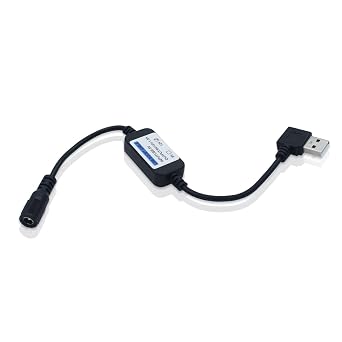 Heated Jacket Adapter Charger USB Voltage Step Up Cable for Milwaukee, M12, Snap-on, Metabo, Craftsman, AEG, Makita 1, Black