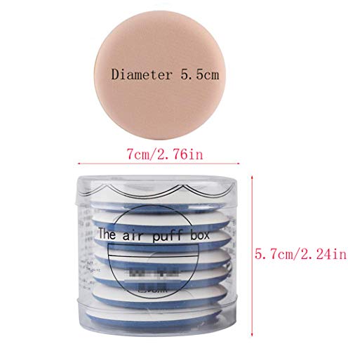 1Box(7Pcs) Wet And Dry Dual-Use Air Cushion Bb Cc Cream Sponge Puff Foundation Makeup Blender Blending Beauty Sponge Flawless For Liquid Creams And Powders With A Storage Case (Blue) #TOP4