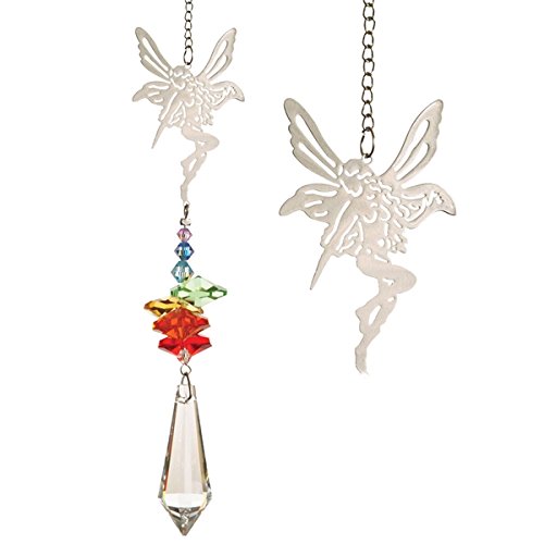 Woodstock Chimes, Crystal Fantasy Sun Catcher, 4.5” Fairy Crystal Suncatcher for Outdoor, Patio, Home or Garden Décor, Fantasies Rainbow Makers Collection (CFRF)