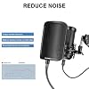 Aokeo Metal Pop Filter,Metal Mesh Layer Microphone Windscreen for Hyperx QuadCast, Blue Yeti and Other Mics,Pop Shield with Flexible 360 Gooseneck Clip Stabilization Arm