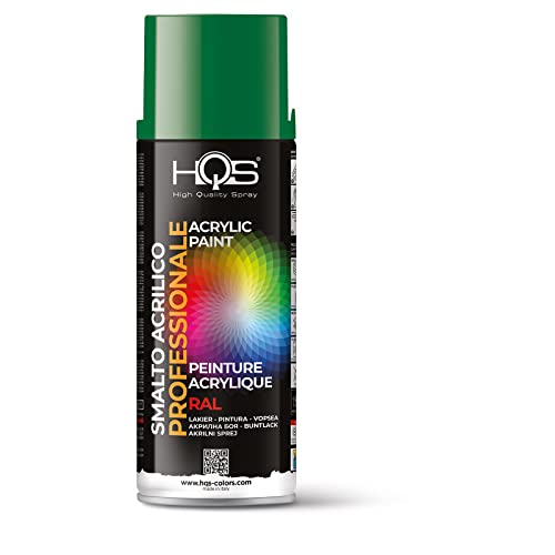 HQS Bomboletta di Vernice Spray Acrilica Colori Ral (Ral 6001 Verde Smeraldo)