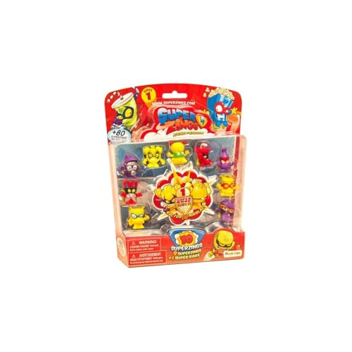 SuperZings - Serie 1 - Rivals of Kaboom: Blíster con 10 Figuras (SZ1P1300), 1 Figura Dorada y 9 Figuras Regulares, MBXSZ1P1300