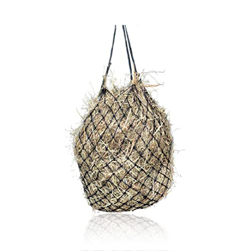 Extra Large Hay Net for Horses 5 x 5 cm Mesh Species-Appropriate Feeding Improved Digestion Hay Bag for Travelling Feeding Bag for Ponies Young Horses Old Horses Goats (1 x Navy Blue)