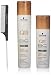 Schwarzkopf BC Bonacure Q10 Plus TIME RESTORE Shampoo & Conditioner for MATURE AND FRAGILE HAIR Duo SET (with Sleek Steel Pin Tail Comb) (8.5 oz/6.8 oz - DUO KIT)