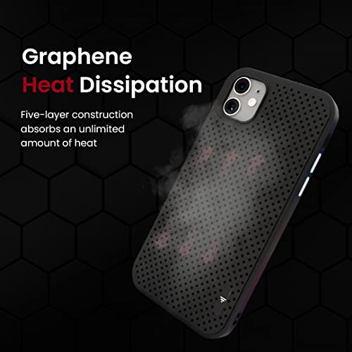 Image of Totem Graphene Case for iPhone 11 | iPhone XR Back Case Cover | 10ft Drop Protection | Heat Dissipation | Non Magsafe (TPU, Black)