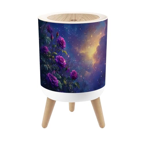 Caneca pequeña con tapa púrpura diseño galaxia 1.8 gal