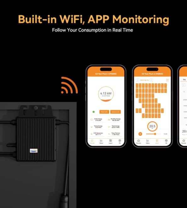 Built-in WiFi, APP Monitoring