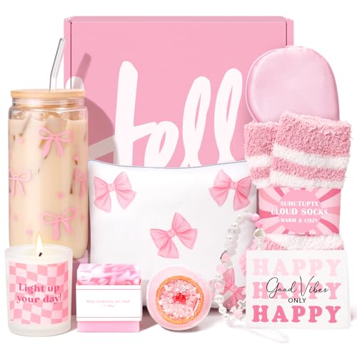 Gift Baskets for Women, 9pcs Unique Happy Birthday Gifts for