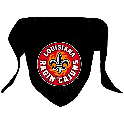 Bandana NCAA Louisiana Lafayette noir taille S pour petit chien et chat