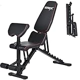 EMER Adjustable Weight Bench,Foldable Incline Decline Workout Bench Sit Up Bench,Multifunctional Ben