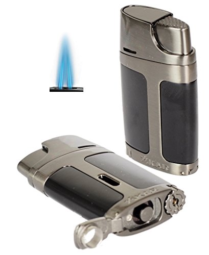 Xikar Element Double Jet Feuerzeug Black-Gunmetal inkl. Lifestyle-Ambiente Tastingbogen