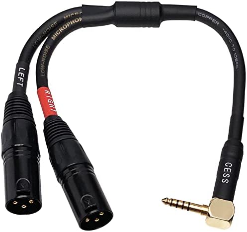 SinLoon Cable Adaptador Balanceado 4.4mm A 2.5mm – OFC Trenzado Con Contactos Chapados En Oro, Para DAP Y Amplificadores De Alta Fidelidad