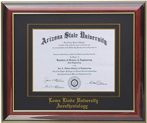 3Art Diploma Frame 8.5X11 Mahogany/Black (Customizable) #TOP6