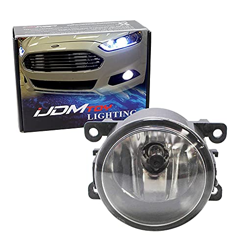 iJDMTOY (1) Halogen Fog Lamp Replacement Compatible With Acura Honda Ford Nissan Subaru, w/ (1) 55W H11 Halogen Bulb, LH or RH