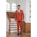 SHUZHXLZANGY Mens Suits Regular Fit 2 Piece Suit for Men Wedding Prom Business Formal Suit - Image 2