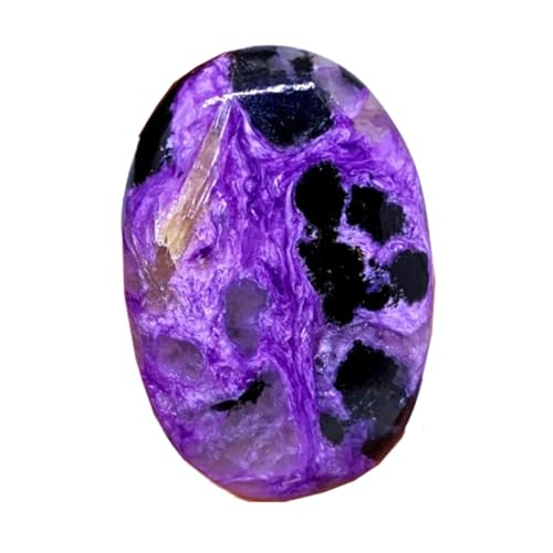 Charoite naturelle ovale 38x24x6mm gemme en vrac pour fabrication de bijoux pendentif et collier diy