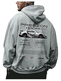 RoseSeek Men's Vintage Graphic Hoodie Long Sleeve Thermal Drawstring Hooded Sweatshirts Fall Pullovers Grey Medium