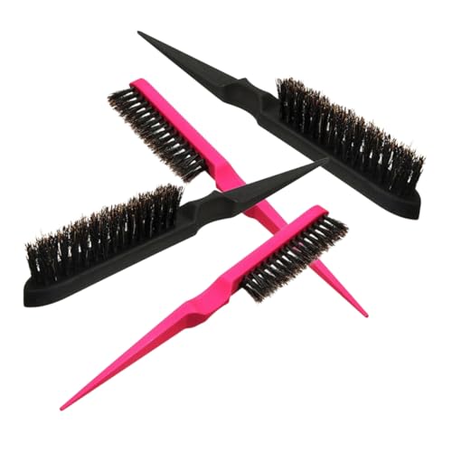 Mikikit 4 Piezas Cepillo Rizador De Cerdas Peine De Cerdas Cabello Herramienta Profesional De Peluquería Para Uso Salón y Casa