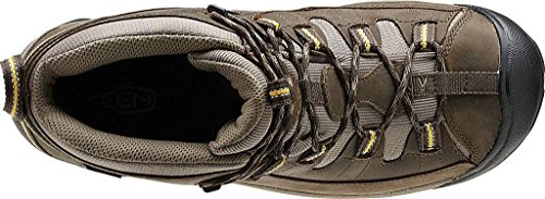 KEEN mens Targhee Ii Mid Wp-m Hiking Boot, Black Olive/Yellow, 9.5 US