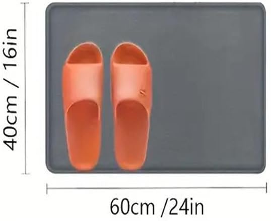 Miniatura 3 de Tapete de espuma viscoelástica suave y absorbente, 1 pieza, para cocina, baño, dormitorio, entrada, antideslizante y de secado rápido, color negro