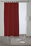 Tejido loneta de alta calidad Martina Home Cortina con trabillas modelo Levante - 140 x 260 cm - color Teja