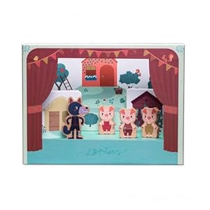 Lilliputiens Teatrzyk Magnetyczny Wilk i 3 Świnki
