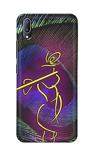 Image of PRINTFIDAA Lord Krishna On Peacock Feather Hard Back Cover for Vivo V11 Pro / X21s Back Cover -(P6) KAT1007