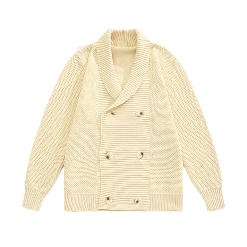 Solid Color Casual Lapel Double-Breasted Simple Large Size Loose Elastic Men's Knitted Cardigan