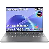 Lenovo Slim 7i Aura Edition AI Laptop (14' FHD+ OLED Touchscreen, Intel Core Ultra 7 258V, 32GB DDR5, 1TB SSD) Copilot+ PC, Ultra-Thin, 17-Hr Battery Life, 5MP IR Webcam, Wi-Fi 7, Win 11 Pro