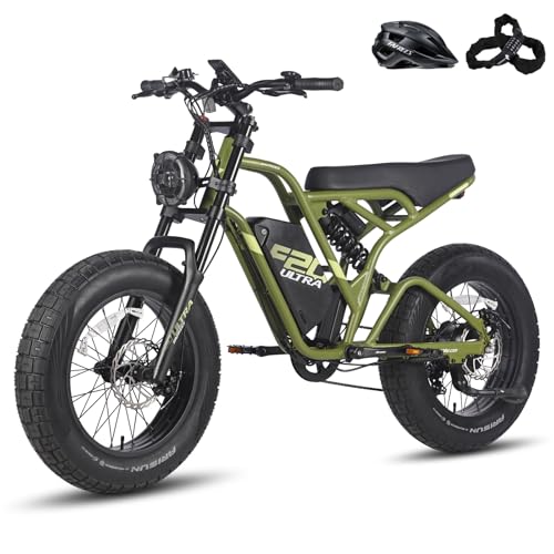 Fafrees F20 Ultra E Bike Elektrofahrrad, 48V 25Ah Akku, City E-Bike 20'*5.0 Dicke Reifen, Fatbike Motor 79N.m Torque, Mountainbike Reichweite bis zu 80-140Km (Grün)