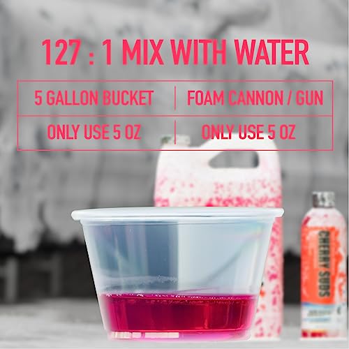 Nanoskin NA-CSS640 Cherry Suds Foaming Car Wash Concentrated Shampoo 5 Gallons For Foam Cannons, Foam Guns, Bucket Washes | Pressure Washer Safe, Cherry-Scented Soap thumb #3