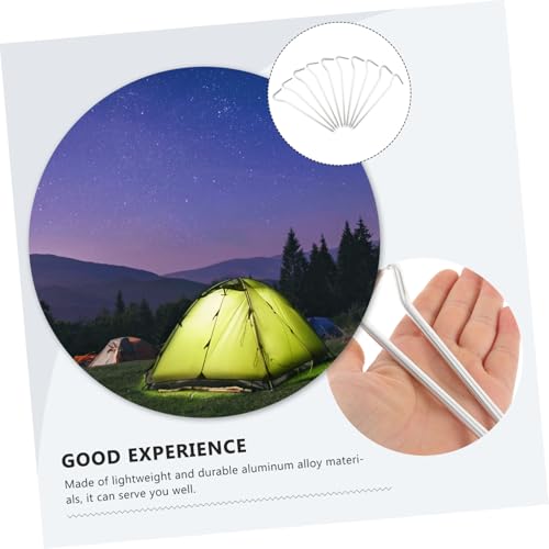 Estacas de Tienda de Aleación de Aluminio con Bolsa de Almacenamiento para Camping para Tiendas en Arena y Suelo para Senderismo y Playa miniatura 6