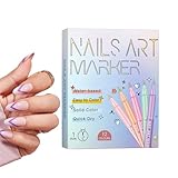 Nagellack-Marker, 12 Farben, schnell trocknendes Malwerkzeug, 0,5 mm, wasserfest, Gel-Nagel-Kritzelstifte, für Damen, Malerei, Kritzelei, Zeichnen, Fingernagel-Design, Zuhause, Salon, Party