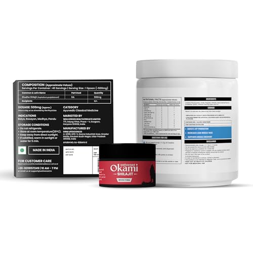 Image of Wellcore Creatine (33 Servings, Tropical Tango) + Okami Shilajit Resin (20g) | Power & Stamina Booster | Lab Tested | For Men & Women
