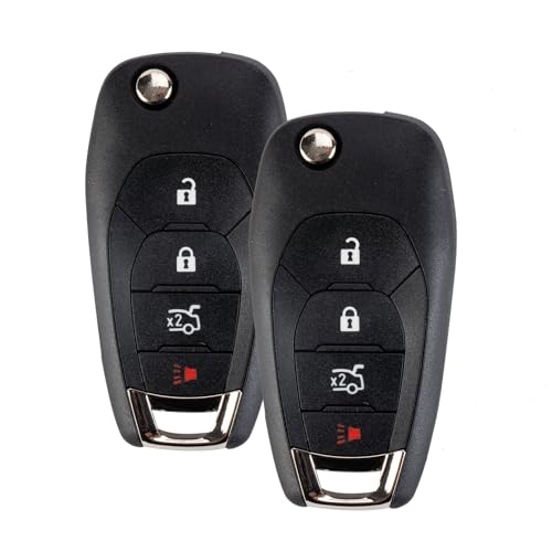 USAKeys Flip Car Key Fob for 2016/2017/2018/2019 Cruze XL8 Systems Only Keyless Entry Remote LXP-T004 433 MHz (Pair)