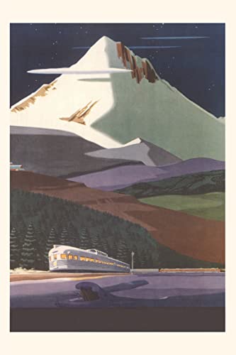 Vintage Journal Streamlined Train and Mountain (Pocket Sized - Found Image Press Journals)