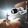 Mxfans 8x2cm seat hat rack silver zinc alloy high top hat clutch drum kit accessories #5