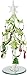 LSArts Green Leaf Christmas Tree Wine Charms with Wine Markers, 7.5-Inch