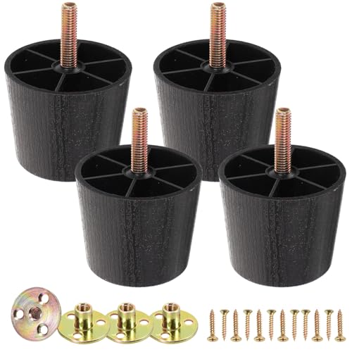 Zurcrelzaw 4 Pezzi Piedini per Mobili Regolabili in Altezza, Robusti e Facili da Usare, Piedini Regolabili, Ampio Campo di Applicazione, Piedini Divano, per Divano, Tavolo, Sofà (Nero)