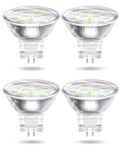 TobeBright GU4 MR11 LED Lampadina 2W, 12V Bianco Caldo, 250LM, Sostituzione Alogena 20W, Compatibile G4, Non Dimmerabile, Confezione da 4 Pezzi