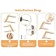 2er-Pack Katzentreppe Wand, Kletterwand für Katzen, Katzenleiter mit Juteseil, Wandmontage Katzenmöbel DIY Kletterwand Katzen